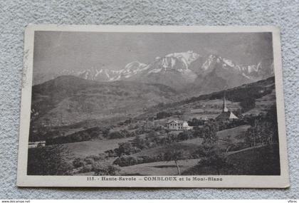 D242, Cpa 1933, Combloux et le mont blanc, Haute Savoie 74