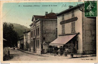 CPA AK CONDRIEU - Avenue de la Gare (451177)