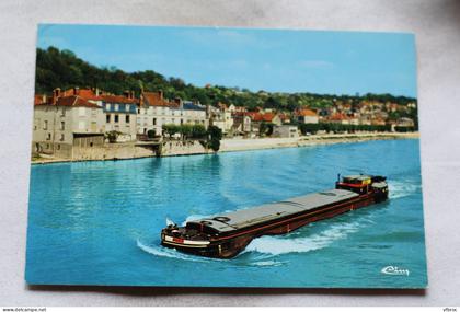 Cpm, Corbeil Essonnes, les rives de la Seine, (péniche), Essonne 91