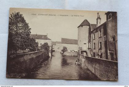 Cpa 1931, Corbigny, l'Anguison , la vieille tour, Nièvre 58