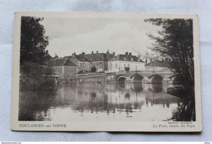 Coulanges sur Yonne, le pont, entrée du pays, Yonne 89