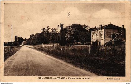 CPA Coulanges-sur-Yonne - Entree route de Crain FRANCE (960680)