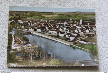 Cpm, Coulanges sur Yonne, vue générale aérienne, les bords de l'Yonne 89