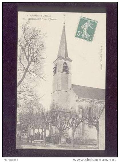 environs d'orléans coulmiers l'église édit.loddé n° 116 animée  belle carte