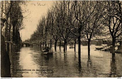 CPA Inondations de Janvier 1910 - COURBEVOIE - Quai de COURBEVOIE (581363)