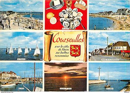 14 - Courseulles sur Mer - Multivues - Huitres - Blasons - Flamme Postale de Courseulles sur Mer - CPM - Voir Scans Rect