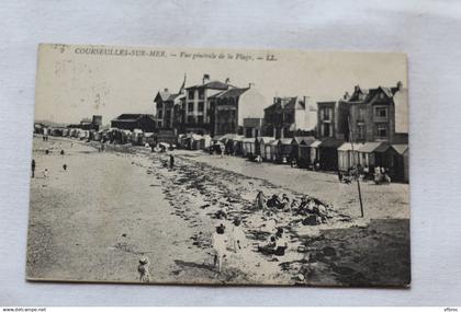 Cpa 1924, Courseulles sur mer, vue générale de la plage, Calvados 14