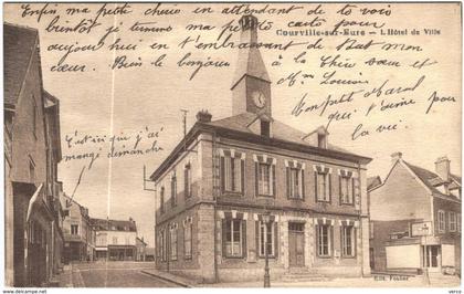 Carte Postale Ancienne de COURVILLE SUR EURE-L'Hôtel de Ville