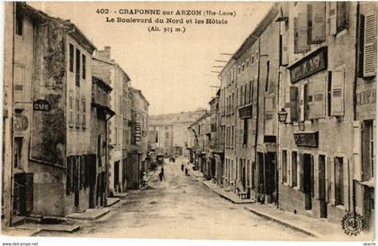 CPA CRAPONNE-sur-ARZON Le Boulevard du Nord et les Hotels (585334)