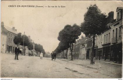 CPA CRÉCY-en-PONTHIEU Re de la Gare (19093)