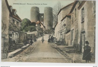 CROCQ - Ruines du Château de CROCQ (belle carte animée )