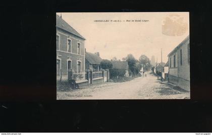 cpa - 62 - Croisilles - rue de Saint-Léger - ed Pagnier