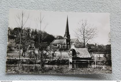 Cpsm 1939, Dangu, les bords de l'Epte et l'église, Eure 27