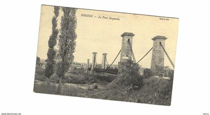 Carte Postale Ancienne de DIGOIN -Le Pont Suspendu