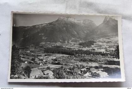 Cpsm, Dingy saint Clair, hôtel du Fier, la rivière et les dents de Lanfon, Haute Savoie 74