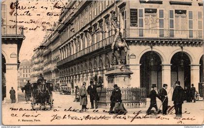 (11/01/25) 75-CPA PARIS - 1er ARRONDISSEMENT - RUE DES PYRAMIDES ET STATUE DE JEANNE D'ARC