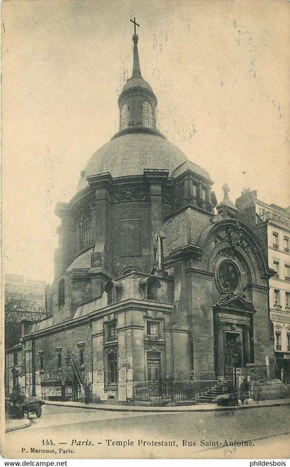 PARIS 04 arrondissement  TEMPLE PROTESTANT  rue saint antoine