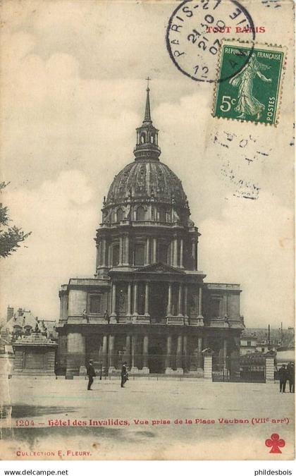 PARIS  arrondissement 07  (TOUT PARIS )   Hotel des invalides prise de la place Vauban