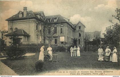 PARIS arrondissement 13  Hopital école de la societe de secours aux blessés Militaires place des Peupliers