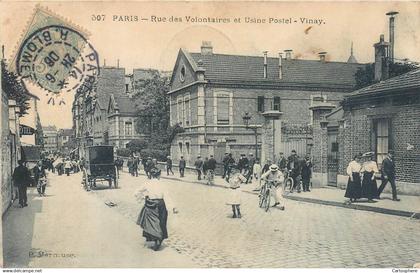 CPA 75 Paris > Arrondissement > Arrondissement: 15 75015 Rue des Volontaires Usine POSTEL VINAY - Rare