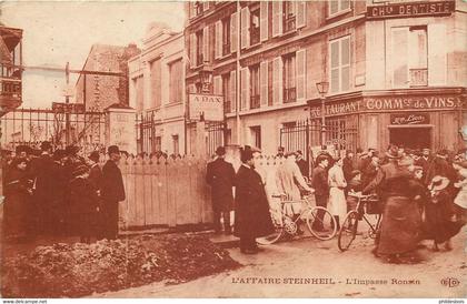 PARIS  arrondissement 15  impasse Ronsin  AFFAIRE STEINHEIL