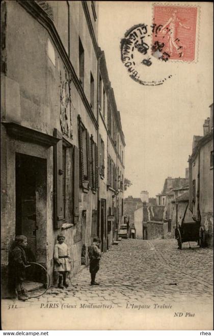 75 - PARIS - arrondissement 18 - Impasse Traînée - Montmartre