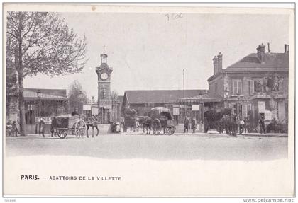 7806# PARIS ABATTOIRS DE LA VILLETTE PARIS 19° ARRONDISSEMENT CARTE NEUVE PRECURSEUR