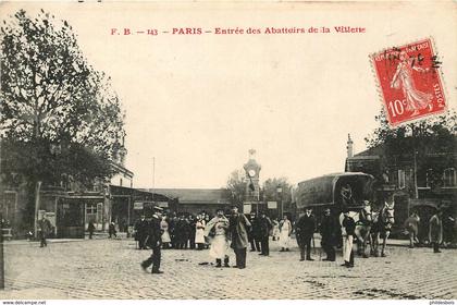 PARIS 19 eme arrondissement  entrée des abattoirs de la Villette