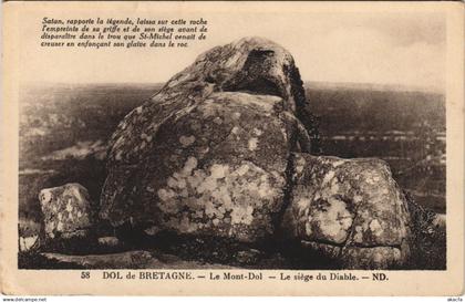 CPA DOL-de-BRETAGNE Le Mont-Dol - Le Siege du Diable (1251745)