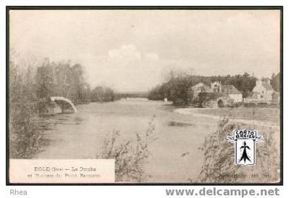 39 Dole - DOLE (Jura) - Le Doubs et Ruines du Pont Romain - cpa