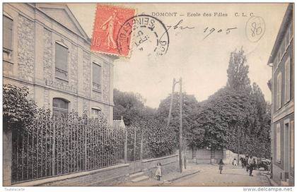 CPA 95 DOMONT ECOLE DES FILLES 1905