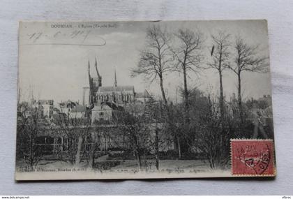 Cpa 1907, Dourdan, l'église, façade Sud, Essonne 91