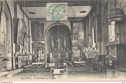 CPA Draveil Intérieur de l'Eglise