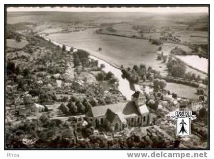 55 Dun-sur-Meuse - DUN-s-MEUSE(Meuse)  8668 - Vue  aérienne - La Meuse et le Lac Vert - cpsm