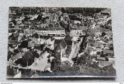 Cpm, Ecommoy, place de la République, l'église, Sarthe 72