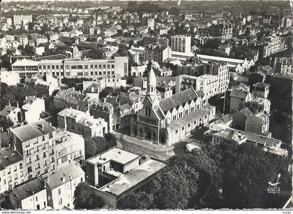 CPSM Enghien-les-Bains vue aérienne l'Eglise