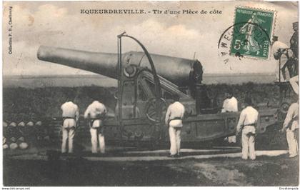 CPA Carte postale  France Équeurdreville  Tir d'une pièce de côte 1908 VM85233