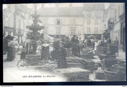 cpa  du 91 Etampes Le marché   SEP17-18