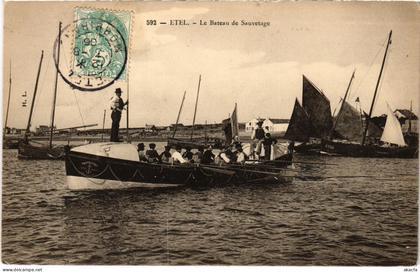 PC FRANCE, ROWBOATS, ETEL, Vintage Postcard (b53155)