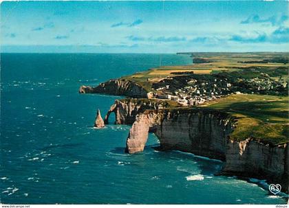 76 - Etretat - Les Falaises - Vue aérienne - Flamme Postale de Etretat - CPM - Voir Scans Recto-Verso