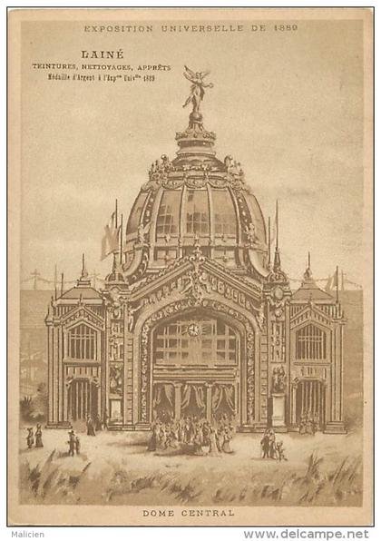 -gd format -ref M33- chromo exposition universelle de paris -1889 - dome central   -chromo bon etat -