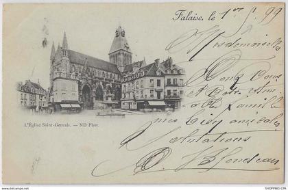 14 - Falaise - L'église Saint-Gervais - Carte 1899