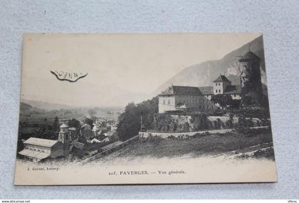 Cpa 1910, Faverges, vue générale, haute Savoie