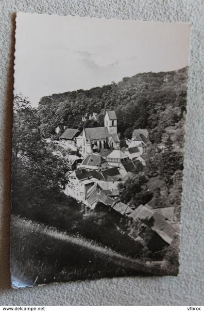 Cpm, Ferrette, la ville basse et l'église, Haut Rhin 68