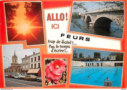 42 - Feurs - Multivues - Automobiles - Piscine - CPM - Voir Scans Recto-Verso