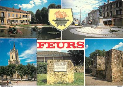 42 - Feurs - Multivues - Blasons - CPM - Voir Scans Recto-Verso