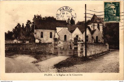 CPA FLINS-sur-SEINE L'Eglise et le Cimetiere (1386251)