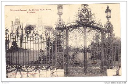 CPA - 80 - FLIXECOURT - Le Château de M. Saint - La Grille - 1908