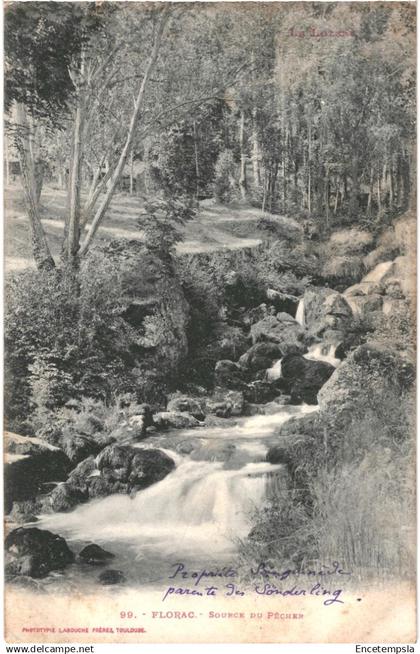 CPA Carte postale France Florac Source du Pêcher 1908   VM83688