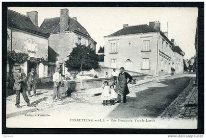 37 - FONDETTES - Rue Principale. Vers le Lavoir - BELLE ANIMATION